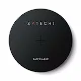 Satechi Caricabatterie Wireless in Alluminio Certificato Qi - Compatibile Con iPhone 14/14 Plus, iPhone 13 Pro Max/13 Pro/13 Mini/13, iPhone 12 Pro Max/12 Pro - Adattatore Venduto Separatamente