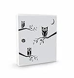 Alubox MIA Bacheca con 16 Ganci per Chiavi, Acciaio, Bianco/Multicolore, 5x24.5x31.5 cm