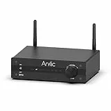 BP50 Sintoamplificatore musicale Home Stereo Bluetooth 5.2 aptX con HDMI ARC, ingresso Phono e GO Control APP Adattatore audio Bluetooth con DAC, uscite RCA per ricevitore AV o preamplificatore stereo
