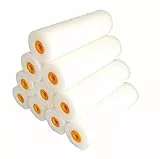 Pack da 10 unità | Rulli superfini per pittura | Rullo in schiuma da 11 cm | Sostituzione mini rullo per vernici a base acqua e leggermente a base solvente | Schiuma di ricambio 0 pori