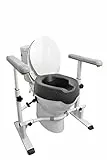 KMINA – Rialzo WC per Anziani 10 cm Morbido + Barra Bagno Disabili (Pack), Sostegno WC, Maniglione Bagno, Supporto WC per Disabili, Braccioli WC per Anziani, Telaio WC per Anziani, Sostegno WC.