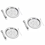 UPKOCH 3 Set Campo Vite Forcella Morsetto Piatto Cucina Per Lumache Piatto Di Servizio Guscio Piatto Di Lumache A 6 Fori Piatto Forno Per Lumache Piatti Piatto Di Lumache Piatto Di