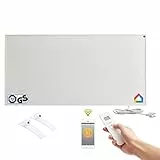 Arebos Riscaldatore a infrarossi con WIFI e termostato 700 W | riscaldatore elettrico mobile testato GS | riscaldatore a parete | timer | cristallo di carbonio | incl. materiale di montaggio e piedini