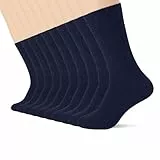 FM London FM London (Confezione da 10) Calzini uomo antiscivolo, Calze, Uomo, Blu Navy, 39-46 EU