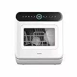 COMFEE' Mfd42S110W-It Lavastoviglie A Libera Installazione Con 3 Coperti, 7 Programmi, Tocca Controllo, Display A Led, Avvio Ritardato E Funzione Di Lavaggio Fuori Stagione, Bianco