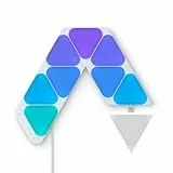Nanoleaf Shapes Mini Triangle Starter Kit, 9 Mini Triangoli Luminosi LED RGBW Smart, Applique da Parete Interno Modulari, Luci Led 16M Colori WiFi, Funziona con Alexa, Sincronia Musica e Monitor