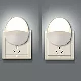 2 luci notturne per bambini, presa elettrica con sensore crepuscolare, lampada per decorazione camera da letto, ragazzi e ragazze, luce notturna allattamento, 2 uova, luce bianca fredda