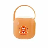 Neobaby Scatolina Porta Succhietto per Neonati, per Contenere 2 Ciucci, arancio e verde, colori assortiti