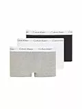 Calvin Klein Boxer Uomo Confezione da 3 Low Rise Trunks Cotone Elasticizzato, Multicolore (Black/White/Grey Heather), M