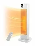 Midea NTH20-22ER(WH), termoventilatore a risparmio energetico, silenzioso, con telecomando, 2000 Watt, termoventilatore in ceramica con termostato, 2 livelli di riscaldamento, timer 24H, modalità ECO
