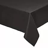 Amazon Basics - Tovaglia rettangolare in tessuto di poliestere lavabile, 153 x 259 cm, colore nero, confezione da 2
