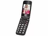 Trevi FLEX PLUS 55 Telefono per Anziani Tasti Grandi, Grande Display LCD 2.4', Cellulare per Anziani con Funzione SOS, Base di Ricarica, 8 Numeri Memorizzabili, Bluetooth, Fotocamera, Radio FM, Nero