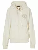 Emporio Armani Felpa da Donna con Cappuccio in Pile Giacca con Zip Completa, Pale Cream, M (Pacco da 2)