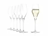 Stölzle Lausitz Bicchieri da Champagne Quatrophil 290ml I Set di 6 calici da Champagne e spumante infrangibili lavabili in lavastoviglie I Cristallo pregiato effetto soffiato I Alta qualità