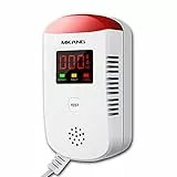 MKANG Rilevatore di perdite di gas GPL/naturale/metano/propano/butano/combustibile plug-in domestico con allarme vocale italiano e display di concentrazione di gas