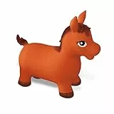 MONDO- Ride ON Horse Toys cavalcabile per Bambini-Cavallo Gonfiabile da Cavalcare-Animale saltellante-Alta qualità-09689, Colore Marrone, 9689