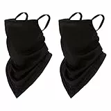 NITAIUN 2 Pezzi Copricapo Maschera per Il Viso Antivento Antipolvere con Passante per l'orecchio Sciarpe Ciclismo Moto all'aperto per Sport Ciclismo ed attività all’Aria Aperta