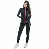 GIVOVA TUTA KING STAR DONNA FELPA NERO/FUXIA