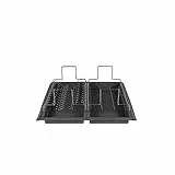 elletipi 1954 I500 P060 Wizard Porta stoviglie da Cassetto in Plastica e Acciaio Cromato per modulo60