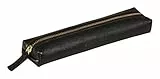 Clairefontaine 102511C - Un mini astuccio Flying Spirit 19 x 4 x 2.5 cm, in cuoio d'agnello liscio, Nero