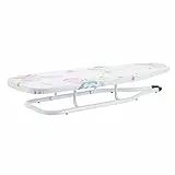 Amazon Basics - Asse da stiro da tavolo, 77 x 29 cm, Bianco, Floreale