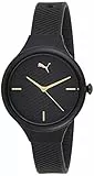 Puma Orologio Contour da donna, movimento a tre lancette, cassa in nylon nero da 36 mm con cinturino in poliuretano, P1020