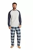 C&A Uomo Pigiama Set|Confezione da 2 Blu Scuro S