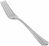 Amazon Basics Stainless Steel Dinner Forks with Scalloped Edge, Pack of 12