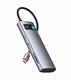 Baseus Hub USB C 7 in 1 Adattatore con HDMI 4K@60Hz, PD 100W, 3 USB-A 3.0 5Gbps, Lettore Schede SD/TF, Docking Station per Computer Portatili per MacBook/Surface Pro/iPad/Steam Deck/Rog Ally/Samsung