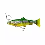 Savage Gear 4D Line Thru Trout - Trota di gomma, colore: Firetrout, lunghezza/peso/galleggiamento: 20 cm/98 g/moderato affondamento