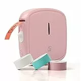 PRT Mini Etichettatrice Portatile - Ricarica USB+Etichette Adesive(3 Rotolo, Bluetooth Stampante Termica Etichette for iOS & Android, Stampante per Adesivi a Rilievo Adatto per i Della Cucina di Casa