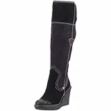 Hilfiger Denim FW5FB01433 Green 2, Stivali Donna - Nero, 42 EU