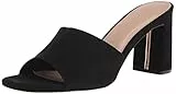 The Drop, Pattie, Sandalo Mule con Tacco Largo, Microsuede, Nero, 39