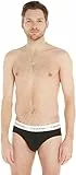 Calvin Klein Slip Hipster Uomo Confezione da 3 Cotone Elasticizzato, Nero (Black), M