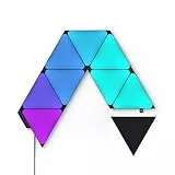 Nanoleaf Shapes Ultra Black Triangle Starter Kit, 9 Triangoli Luminosi LED RGBW Smart - Applique da Parete Interno Modulari, Luci Led 16M Colori WiFi, Funziona con Alexa, Sincronia Musica e Monitor