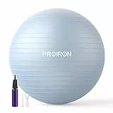 PROIRON Palla Fitness Antiscoppio, Fitball 65cm con Pompa, Palla per Pilates, Esercizi, Ginnastica e Yoga (Azzurro)