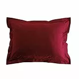 douceur d'intérieur Federa per cuscino, 50 x 70 cm, 100% cotone biologico, biolina, bordeaux