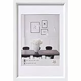 Walther Design ES030W Steel Style Cornice Foto da Parete in Plastica, Bianco, 20 x 30 cm, 1 Pezzo