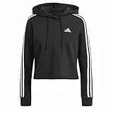 adidas W 3s Ft Cro HD, Felpa con Cappuccio Donna, Black/White, M