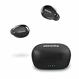 PHILIPS Cuffie in Ear True Wireless T2205BK/00, Bluetooth in Ear, Assistente Vocale, Durata Batteria Elevata, Resistenza agli Schizzi IPX4, Custodia di Ricarica Compatta, Nero, Vecchia Versione