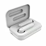 Celly Bluetooth 5.0 TWS Kopfhörer mit Mikrofon BUZ1 Wireless Kopfhörer mit Sound und Stereo-Anrufen, Multifunktionstasten Fernbedienung mit tragbarer Ladestation. Weiß.
