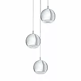 Eglo Conessa Lampadario A Sospensione A 3 Luci, In Acciaio, 3.3 W, Cromato