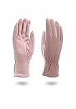 QUEEN HELENA Guanti Caldi Invernali Morbidi Touch Screen Antivento Foderati Scamosciati Eleganti Donna G01 (Rosa)