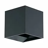 EGLO Lampada da parete da esterni a Led Calpino, lampada da esterno a due punti luce, lampada da parete in alluminio, antracite, IP54