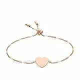 Fossil Bracciale Da Donna Classico, Lunghezza Interna Minima: 165 mm Bracciale In Acciaio Inossidabile Oro Rosa, JF02965791