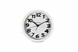 Metronic 477322 Classic Sveglia Analogica con Movimento al Quarzo, Bianco