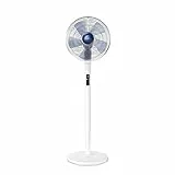 Rowenta VU5870 Turbo Silence Extreme+ Stand, Ventilatore a piantana, flusso fino a 80 m3/min** a velocità massima, 35 dBA a velocità minima, Pratico telecomando, 5 velocità regolabili, Bianco