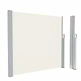 Tenda Da Sole Laterale Estensibile Paravento Per Esterni Giardino Balcone Terrazzo Patio Frangivista Ombreggiante Riavvolgibile Antivento Schermo Protezione UV Parasole Privacy Beige (160 x 300 cm)