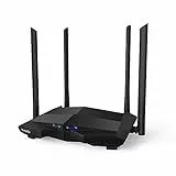 Tenda AC10U Gigabit Router Wi-Fi Dual Band AC1200 Wireless, 4 Porte Gigabit, 1 Porta USB 2.0, Parental Control e Rete Ospiti, IPTV, IPv6, WPS