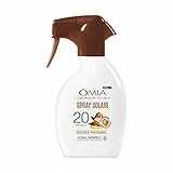 Omia, Spray Solare Protettivo SPF20 Viso e Corpo con Olio di Argan del Marocco, Protezione Solare Bassa, Per Pelli Moderatamente Scure e Olivastre, Flacone da 200 ml